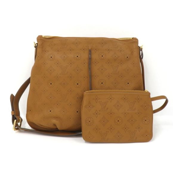 Louis Vuitton Selene PM 2 Way Handbag Monogram Mahina Leather Caramel Brown - Picture 2 of 10